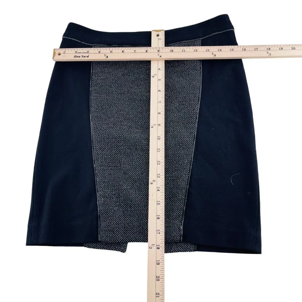 Express Womens Black & Gray‎ Stretch Pencil Skirt Size 12
